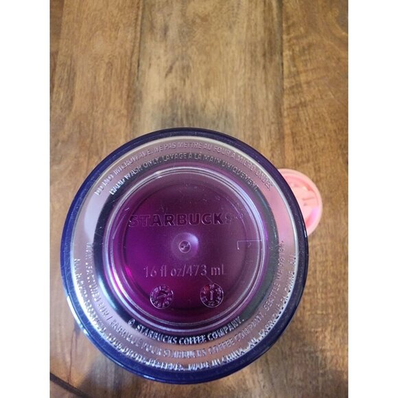 2020 Starbucks Purple Pink Hearts Valentine Grande Coffee Cup Tea Mug 16oz - Picture 5 of 5
